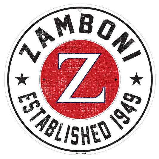 Zamboni | Distressed Wall Sign | 12" Round