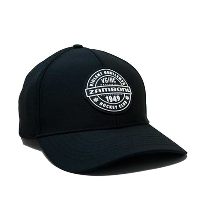 Zamboni 1949 Tech Snapback hat with curved bill and perforated panels celebrating 75 years of clean ice and quality apparel