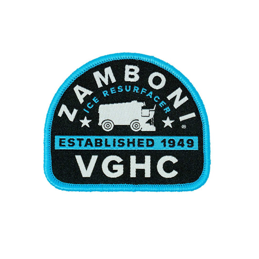 Zamboni Ice Resurfacer 75th Celebration woven velcro patch 3x2.5 inches