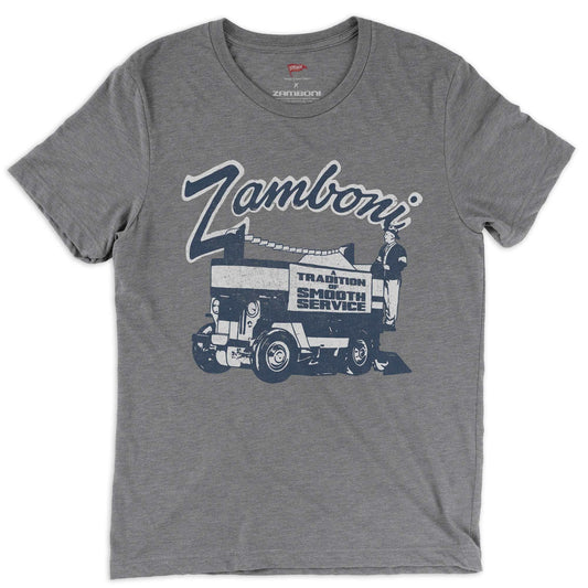 Zamboni Tradition of Smooth Service vintage-style unisex tee by Streaker Sports