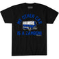 Black cotton T-shirt with blue lettering and a detailed white-and-blue Zamboni graphic; My Other Car Is A Zamboni design.
