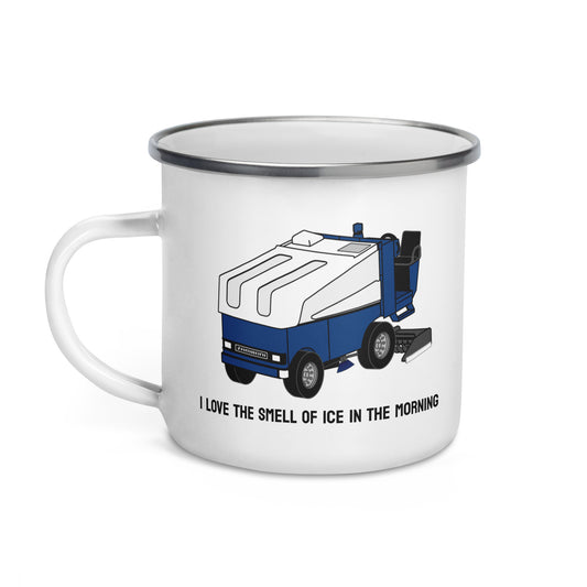 Ice Morning Zamboni Machine Enamel Mug