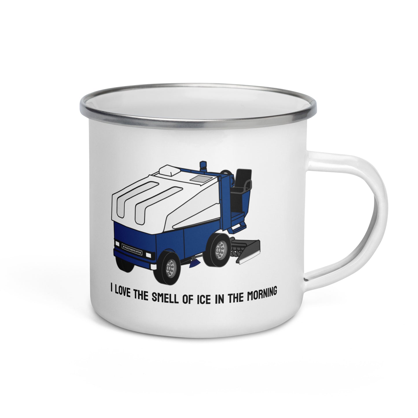 Ice Morning Zamboni Machine Enamel Mug