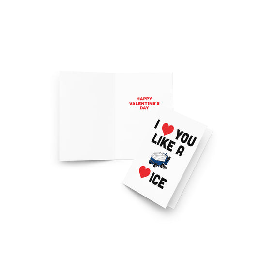 Zamboni Machine Valentine Card
