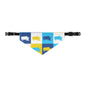 Zamboni Pop Art Pet bandana collar on adjustable black pet collar in vibrant colors