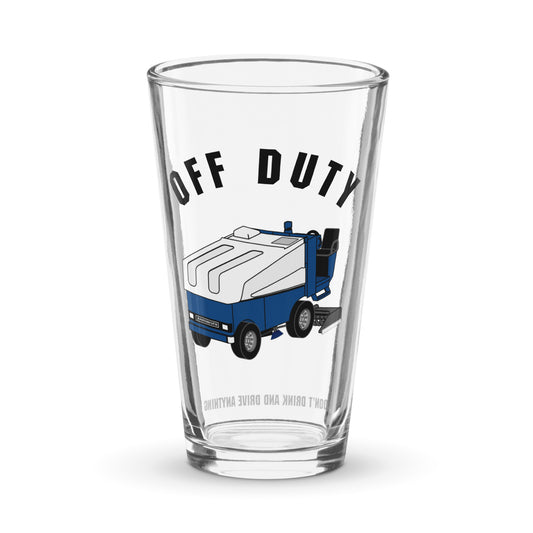 Off Duty Zamboni Machine Pint Glass