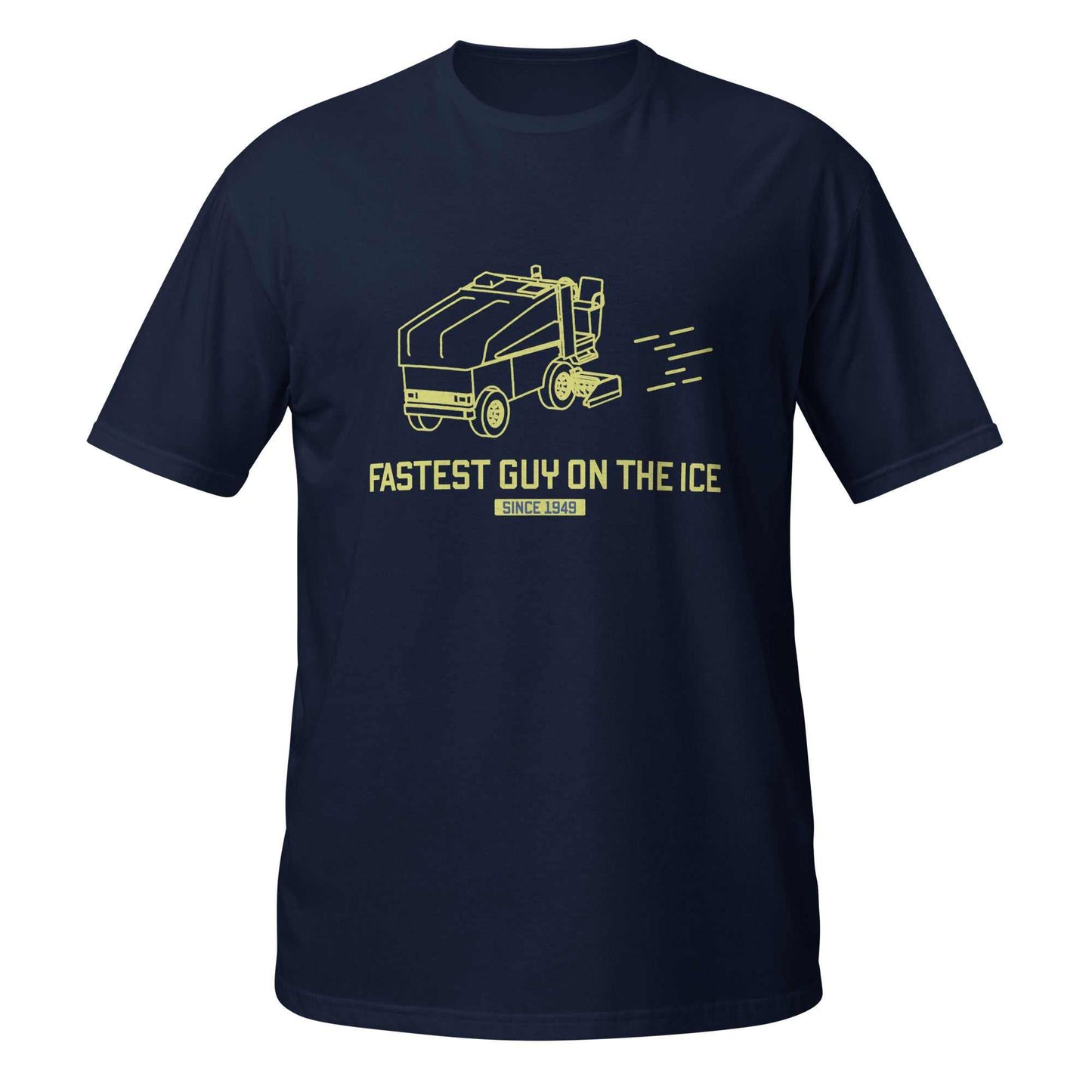 Zamboni Fastest Guy t-shirt made of 100% ring-spun cotton with double stitching and comfort features