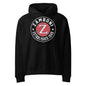 Zamboni distressed established hoodie in grey with brushed fleece and roomy fit
