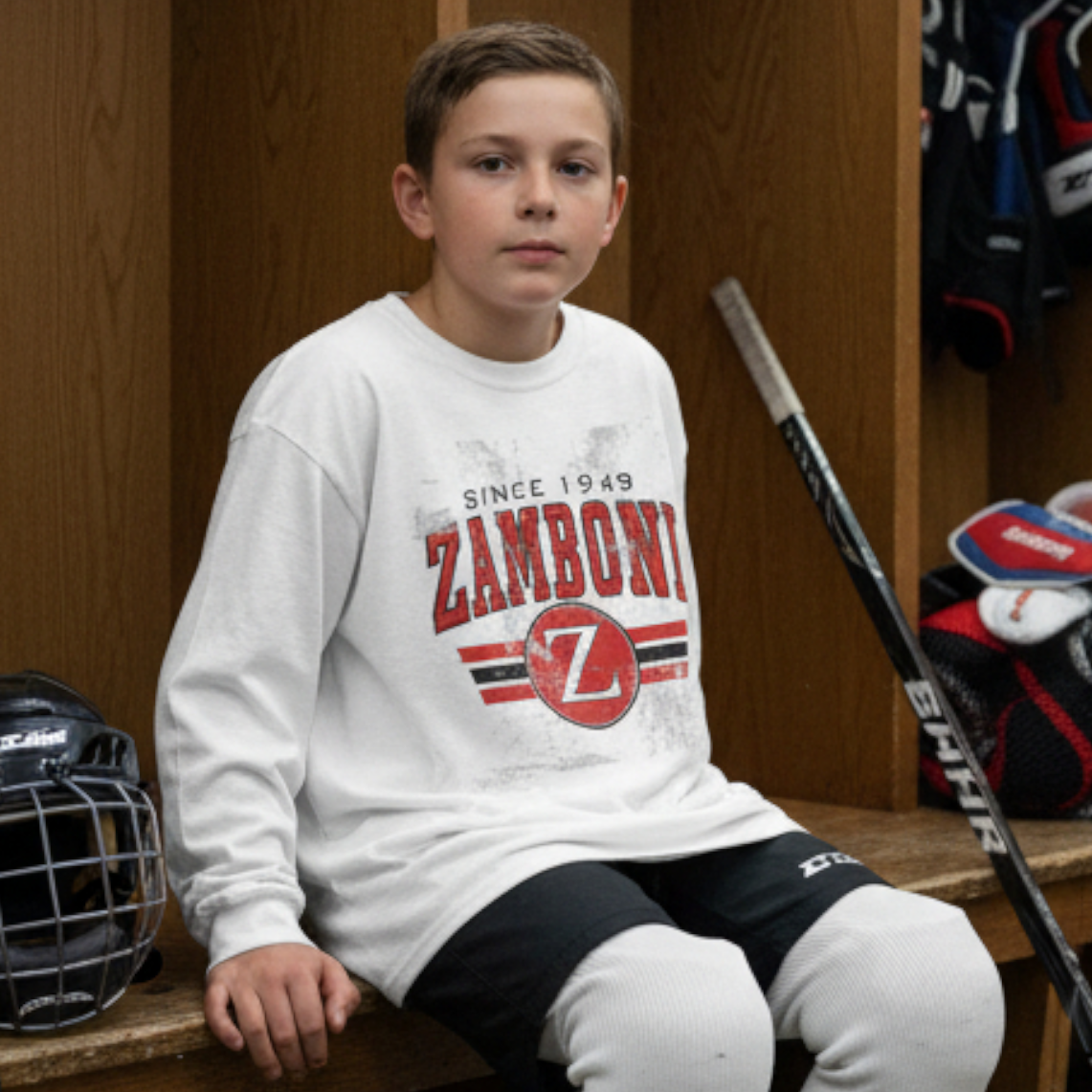 Zamboni | Distressed | Youth Long Sleeve Tee