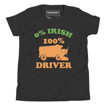 0% Irish, 100% Zamboni Driver Limited Edition St. Patrick’s Day Kids Tee