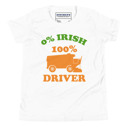 0% Irish, 100% Zamboni Driver Limited Edition St. Patrick’s Day Kids Tee